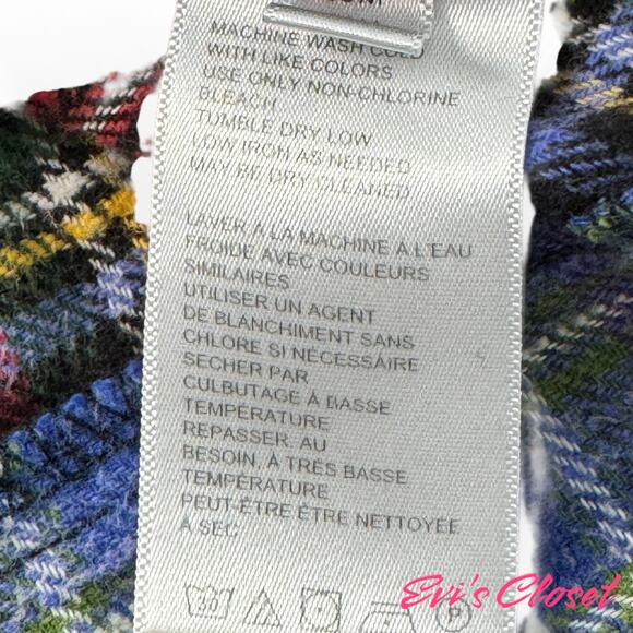 Urban Outfitters BDG Women's  Flannel Oversized Multi Color Button Down Shirt  M - Picture 9 of 10